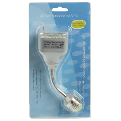 E27 5W Human Sensor Light Lamp , 40 LED, Day White Light, Sensitive Distance: 4-5m