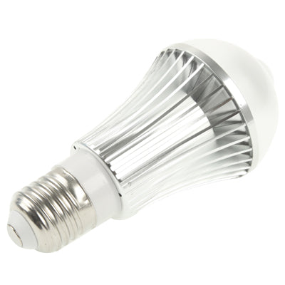 E27 6W Human Sensor LED Light Lamp, 600LM, Day White Light, Sensitive Distance: 5m, AC 220V