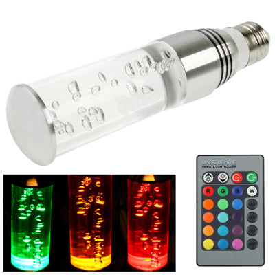 3W RGB LED Crystal Light Bulb with Remote Control, Base Type: E27
