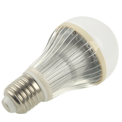 E27 7W 350LM LED Ball Steep Light Bulb, 6000-6500K White Light, AC 220V(White)