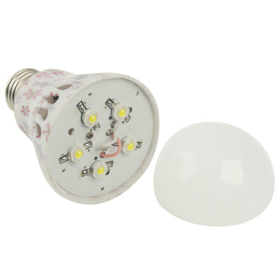 5W White LED Ball Steep Light Bulb, Base Type: E27