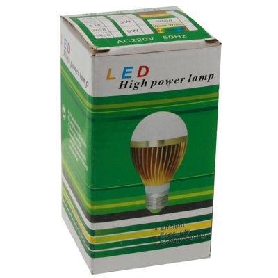5W White LED Ball Steep Light Bulb, Base Type: E27