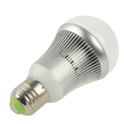 E27 7W LED Ball Steep Light Bulb, 480LM, 6000-6500K White Light, AC 85-265V