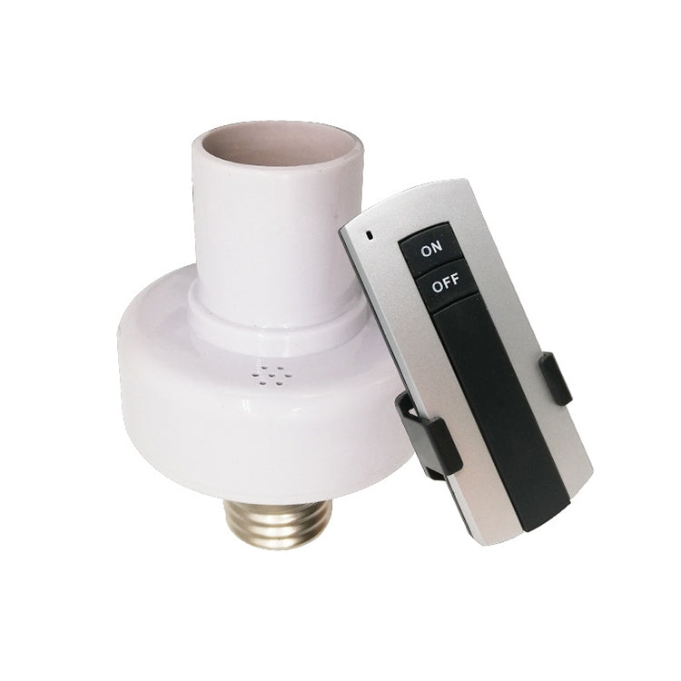 E27 Wireless Remote Control Lamp Holders Set with Remote Controller(White)