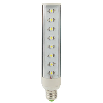 E27 8W 700LM LED Transverse Light Bulb , 8 LED, White Light, AC 85-265V