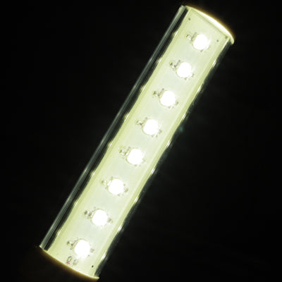 E27 8W 700LM LED Transverse Light Bulb , 8 LED, White Light, AC 85-265V