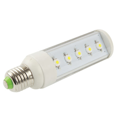 E27 5W 450LM Transverse Light Bulb, 5 LED, White Light, AC 85-265V
