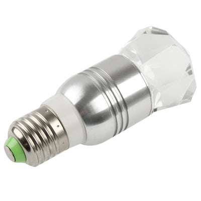 E27 3W Crystal Glass Diamond RGB LED Light Bulb with Remote Controller, AC 85-265V