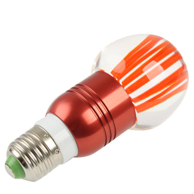 E27 3W Crystal Glass Umbrella RGB LED Light Bulb, 16 Colors Light,  with Remote Controller, AC 85-265V(Red)