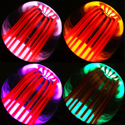 E27 3W Crystal Glass Umbrella RGB LED Light Bulb, 16 Colors Light,  with Remote Controller, AC 85-265V(Red)