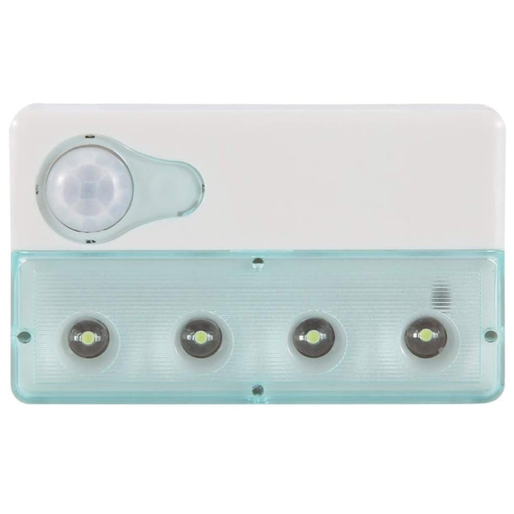 Infrared PIR Auto Sensor Motion Detector Light, Mini USB Port, 4 LED, White Light, Sensitive Distance: 3m(Baby Blue)