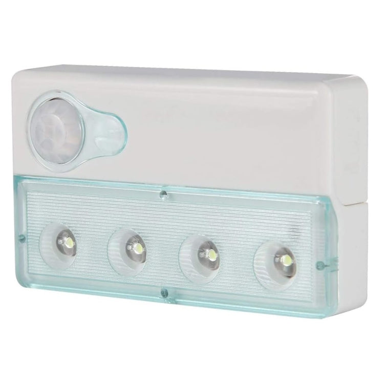 Infrared PIR Auto Sensor Motion Detector Light, Mini USB Port, 4 LED, White Light, Sensitive Distance: 3m(Baby Blue)