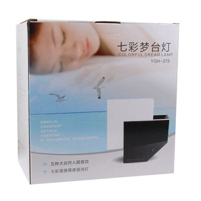 Automatically Rising Dream Touching Control & Voice Control Lamp with Clock / Calendar / Temperature (Celsius Degree/ Fahrenheit Degree) / Colorful Changing / Various Natural Sound(Black)