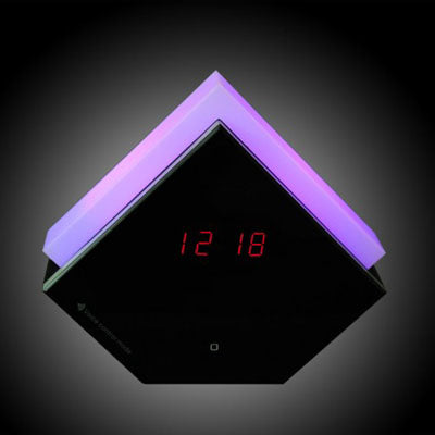 Automatically Rising Dream Touching Control & Voice Control Lamp with Clock / Calendar / Temperature (Celsius Degree/ Fahrenheit Degree) / Colorful Changing / Various Natural Sound(Black)