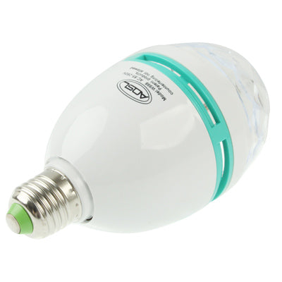 W998 E27 3W Colorful Light LED Bulb, Rotating Lamp Light, 240lm, AC 85-260V