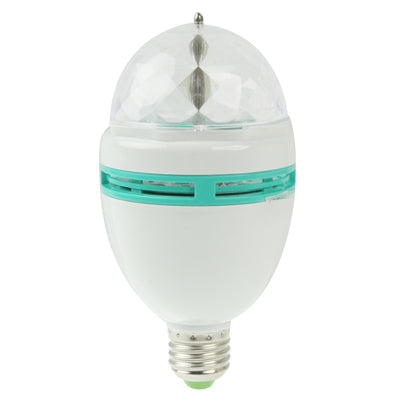 W998 E27 3W Colorful Light LED Bulb, Rotating Lamp Light, 240lm, AC 85-260V