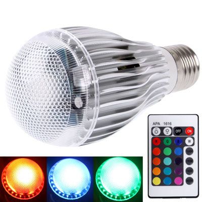 E27 10W RGB LED Ball Steep Light Bulb , Luminous Flux: 800-900lm, with Remote Controller