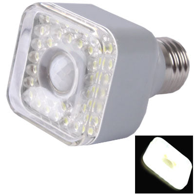 AL-102 E27 5W Sensor LED Automatic Lamp, Day White Light, AC 220V, Sensitive Range: 3-4m(Grey)