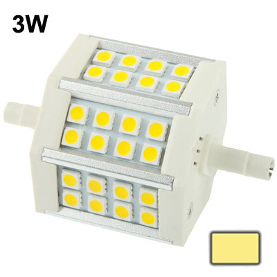 R7S 3W 270LM Corn Light Bulb, 36 LED 5050 SMD, Warm White Light AC 220V