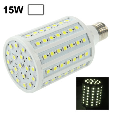 E27 15W 1350LM Corn Light Bulb, 102 LED SMD 5050, White Light, AC 220V