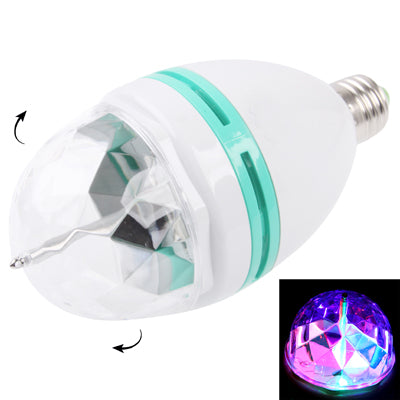 LY-399 E27 3W Colorful Light LED Rotating Lamp Light Bulb, AC 85-260V