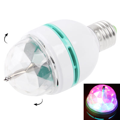 LY-299 E27 3W Colorful Light LED Bulb, Rotating Lamp Light, 240lm, AC 85-260V