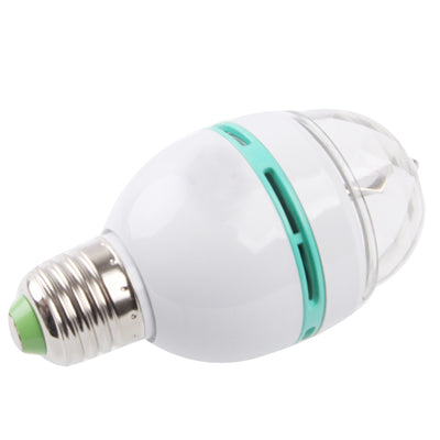 LY-299 E27 3W Colorful Light LED Bulb, Rotating Lamp Light, 240lm, AC 85-260V