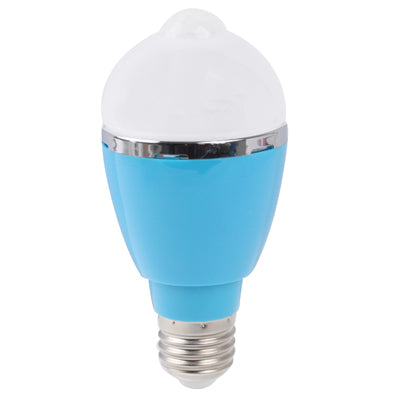 E27 5W Human Sensor LED Light Lamp, 450LM, White Light, Sensitive Distance: 5m