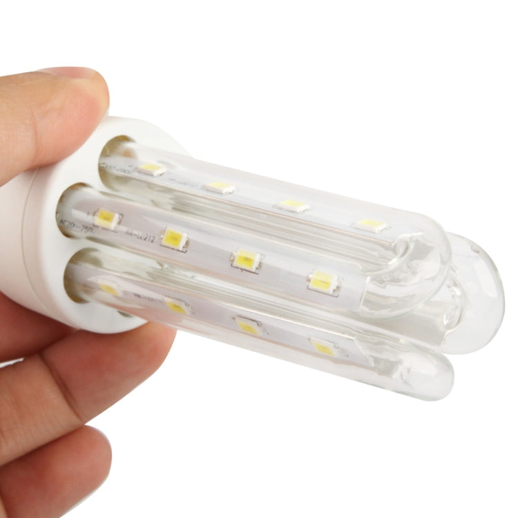 E27 12W 3U Energy Saving Lamp Bulb, 24 LED, White Light, AC 130-265V