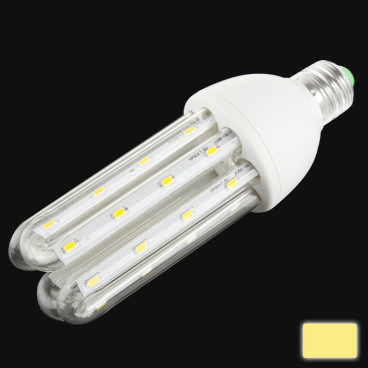 E27 18W 4U Energy Saving Lamp Bulb, 32 LED, Warm White Light, AC 85-265V