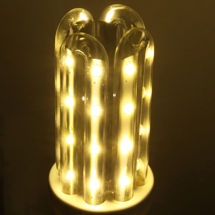 E27 18W 4U Energy Saving Lamp Bulb, 32 LED, Warm White Light, AC 85-265V