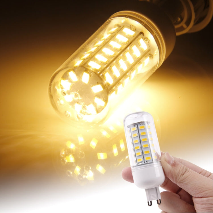 9W Warm White Corn Light Bulb, G9 56 LED SMD 5730, AC 220V