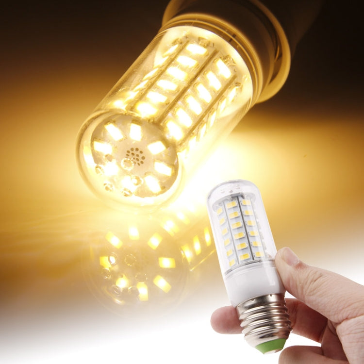 9W Warm White Corn Light Bulb, E27 56 LED SMD 5730, AC 220V