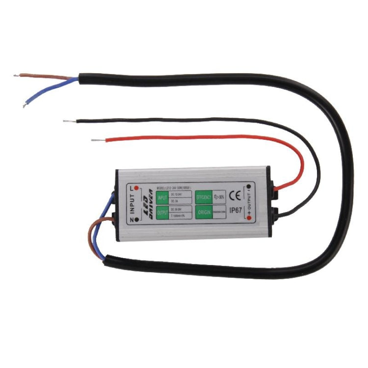 LZ12-24V 50W Waterproof IP67 LED Driver, DC 12-24V