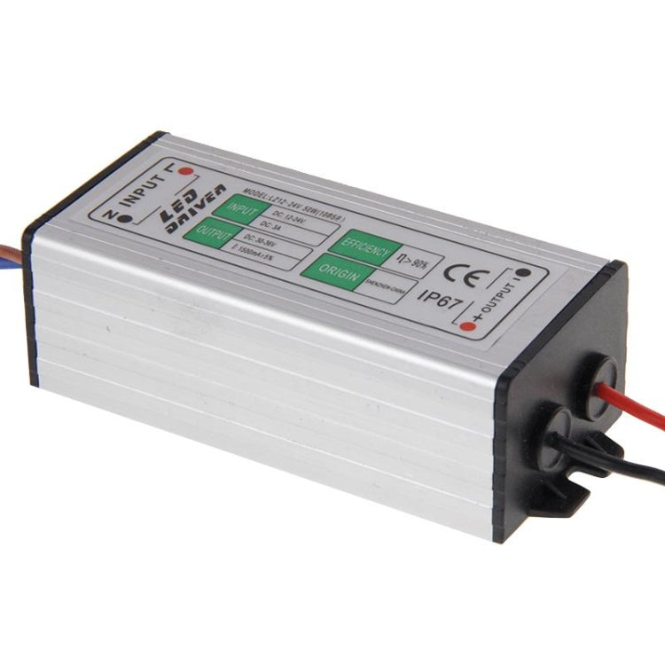 LZ12-24V 50W Waterproof IP67 LED Driver, DC 12-24V