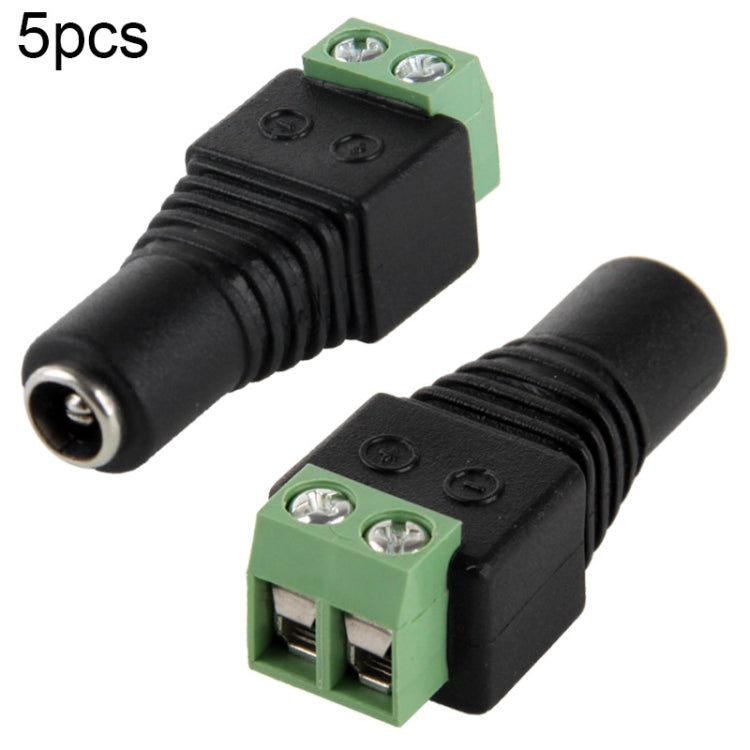 5.5mm x 2.1mm DC Power Female Jack to 2 Conductor Screw Down Connector for LED Light Controller