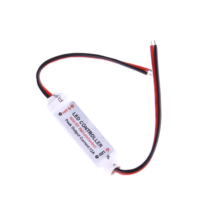 Mini LED Controller for 3528 / 5050 SMD LED Strip Light with RF Remote Control, DC 5-24V / 12A