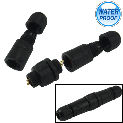 LED IP68 Waterproof Connector, Cable Diameter: 3mm(Black)