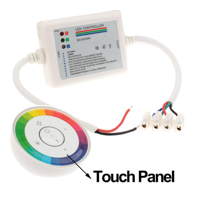 Dome Style Rainbow Touch Panel Wireless Remote Controller Dimmer for RGB LED Strip Light(White)