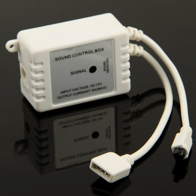 LED Controller for LED Strip Light with 24 Keys Remote Control & Sound Control, DC 12V(White)