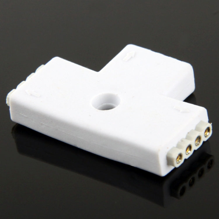 4 Pin 3 Way T Shape Female Connector for RGB LED Flexible Strip
