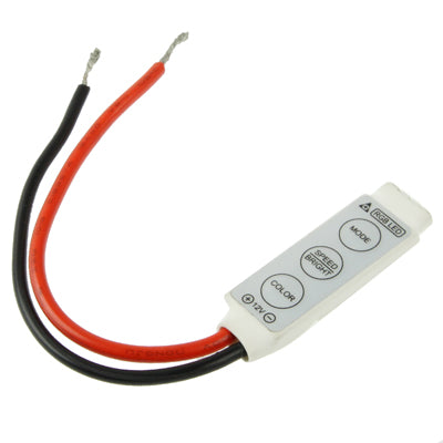 3 Keys Mini Controller Dimmer for 3528 / 5050 SMD RGB LED Strip Light, DC 12V, Size: 40 x 12 x 4mm