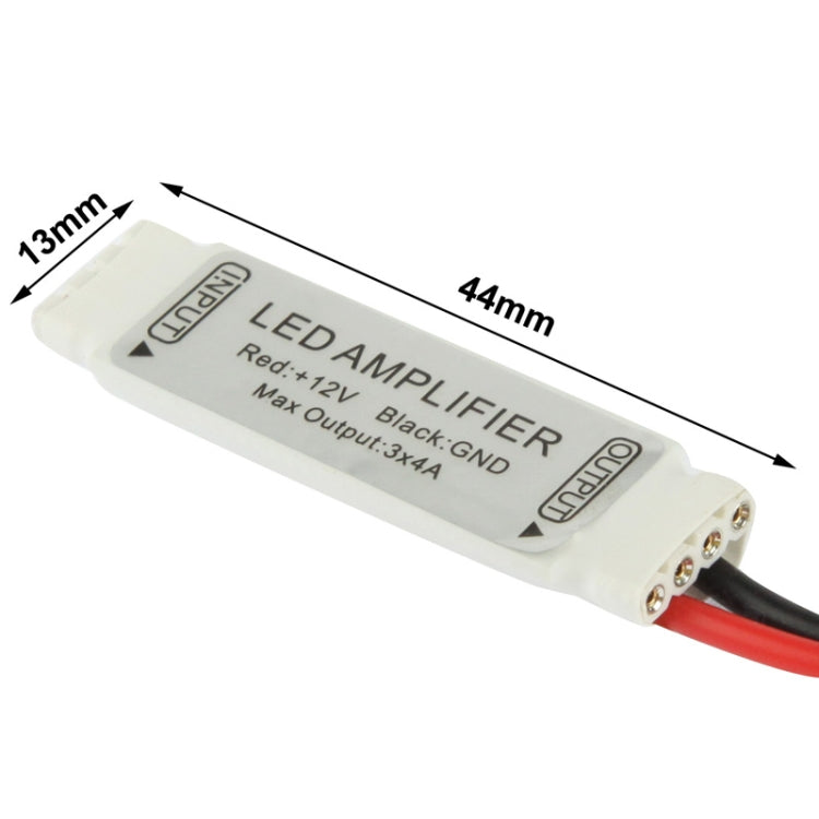 4 Pin Mini LED Amplifier for RGB 3528 / 5050 LED Strip, DC 12V