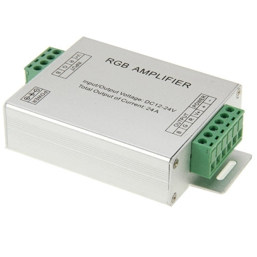 24A RGB Amplifier for LED Light, DC 12V-24V Input(Silver)
