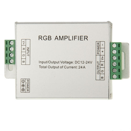 24A RGB Amplifier for LED Light, DC 12V-24V Input(Silver)