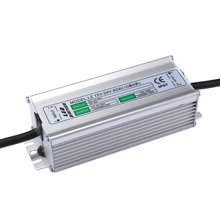 LZ12-24V 80W High Power Waterproof IP67 LED Driver, DC 12-24V