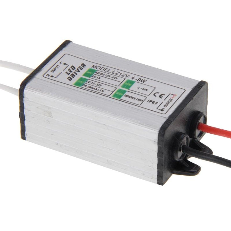 LZ12V 4-9W Waterproof IP67 LED Driver, AC/DC 12-24V