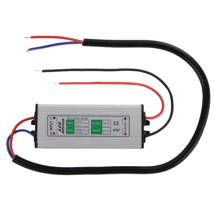 LZ12-24V 30W Waterproof IP67 LED Driver, DC 12-24V