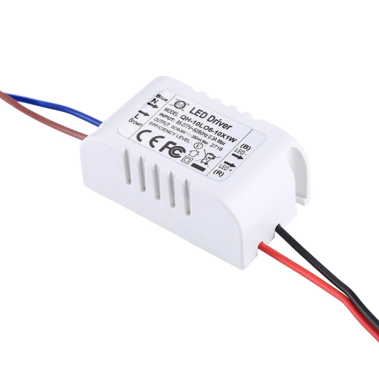 QH-10L06-10X1W (6-10) x 1W Plastic Cover LED Driver, AC 85-277V