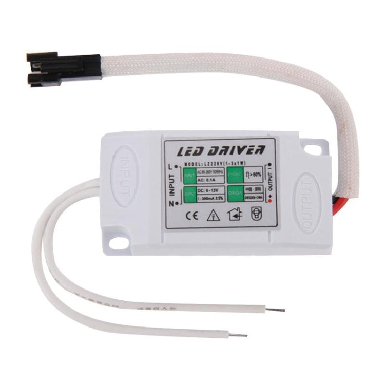 LZ220V (1-3) x 1W Plastic Cover LED Driver, AC 85-265V